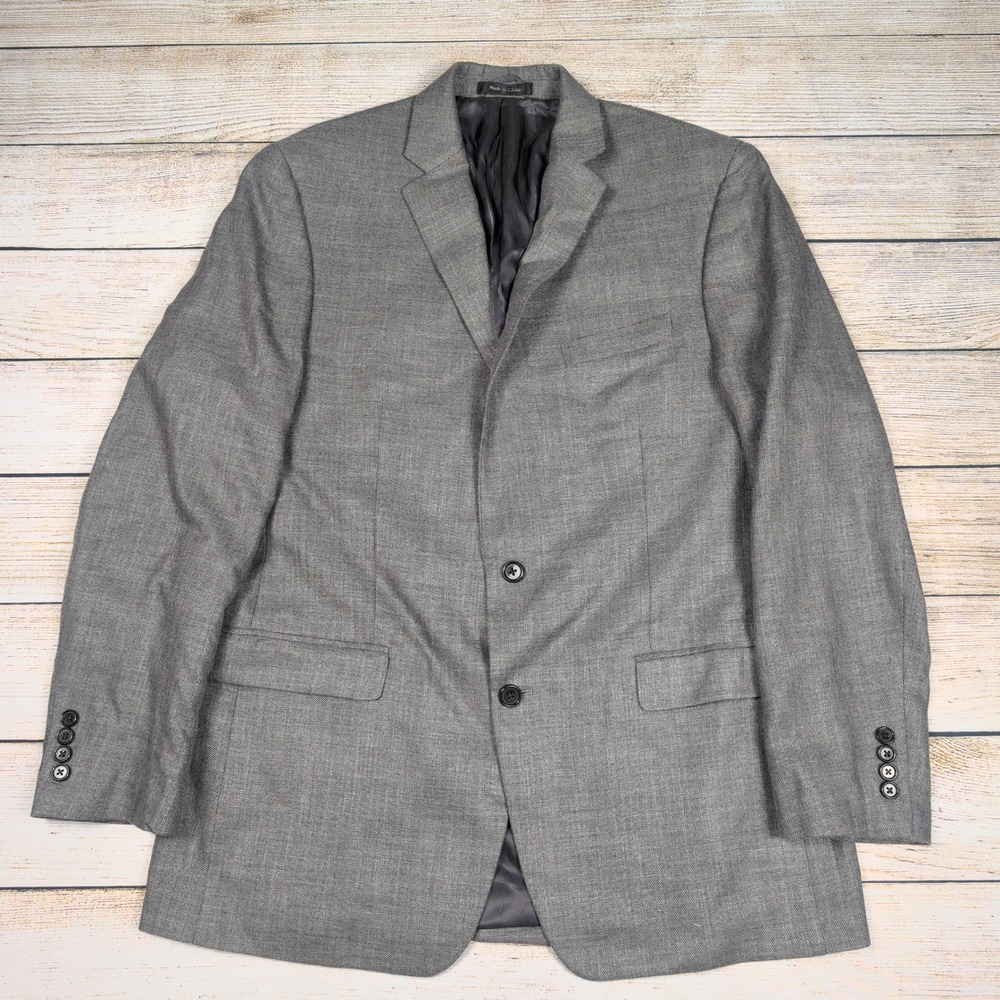 Lauren Ralph Lauren Mens Gray Blazer Jacket Size 44L 3 Button Macy's‎ Store